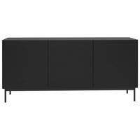 TV-STOLEK Olio vysoký 3-dveřový černý 160 cm - černá, kov/kompozitní dřevo (160/72/38.6cm) - Selsey