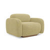 SESSEL Strukturstoff Stoff Gelb - Currygelb/Gelb, Holz/Textil (110/73/95cm) - Makamii