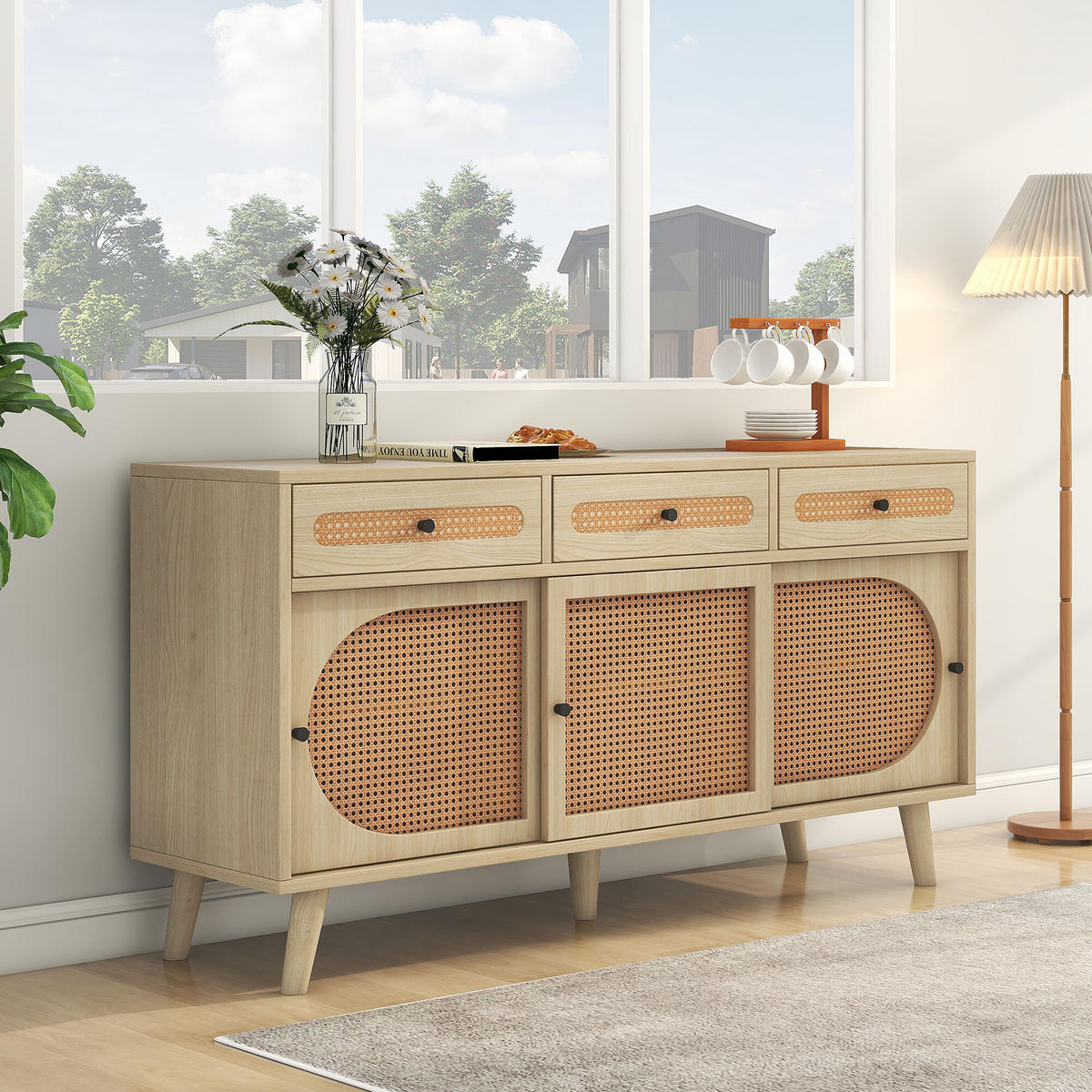 SIDEBOARD Holz 140/40/78 cm - Braun, Holzwerkstoff (40/78/140cm) - Urban Meuble