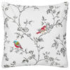 DEKOKISSEN Weiß 45/45 cm Dillenia - Multicolor/Weiß, Textil (45/45/6cm) - Beliani