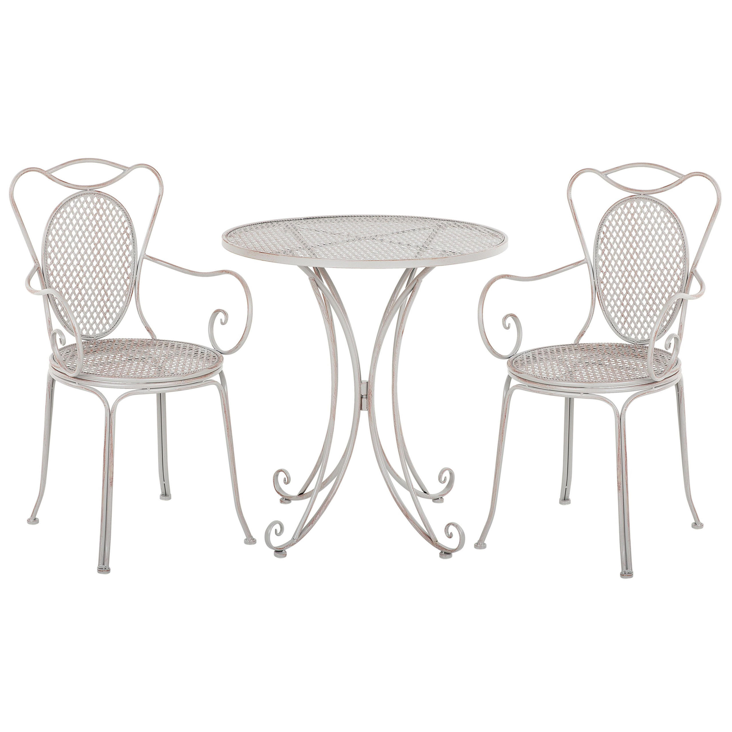 SET ZA BALKON 2-sjed sivi metal Cilento - siva, metal - Beliani