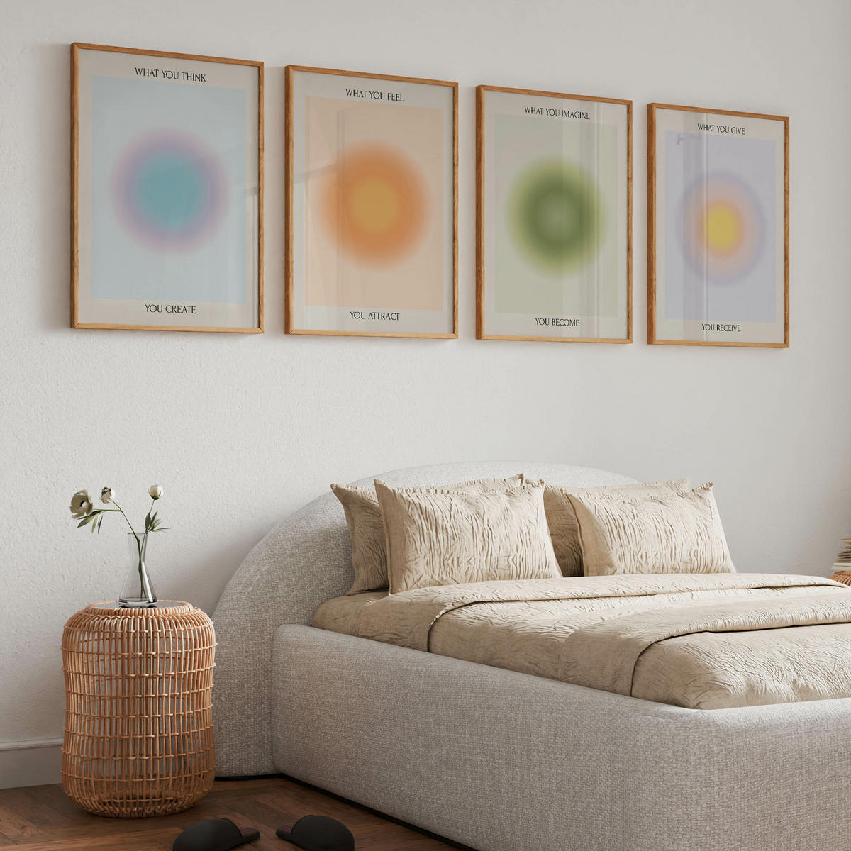 PLAKÁT Sada Aura Afirmace Citáty 4x A3 30x42 cm - různobarevná, papír (30/42/42cm) - Muralo