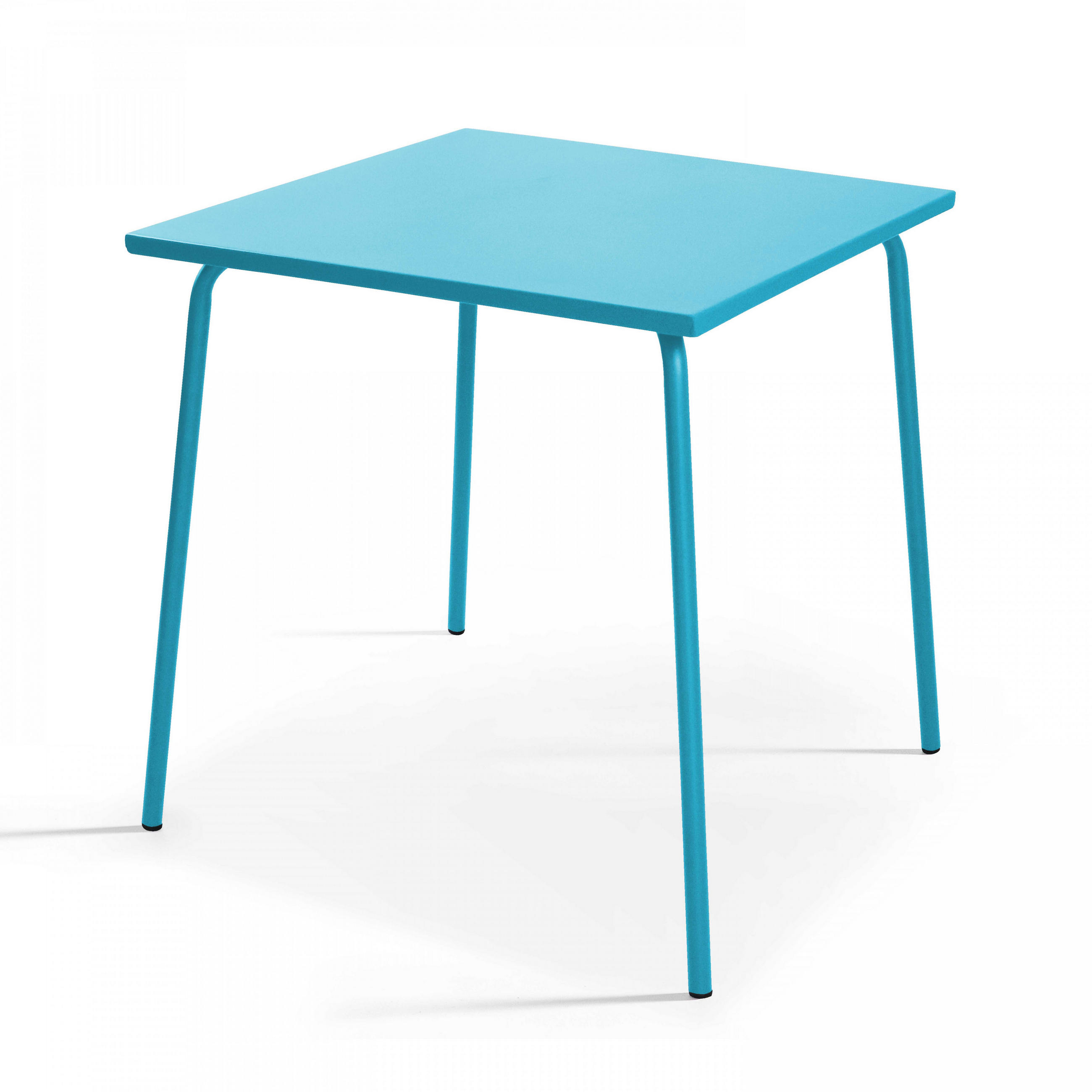 GARTENTISCH , Blau - Blau, Metall (70/70/72cm) - Oviala