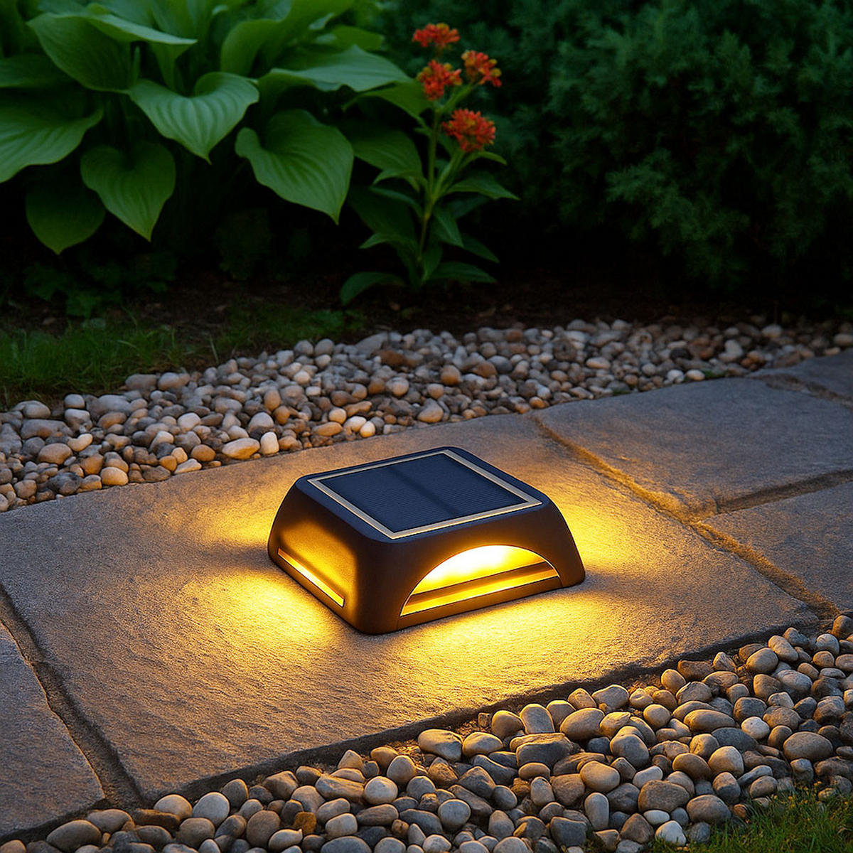 LED AUSSENLEUCHTE Kunststoff Schwarz 2er Set - Schwarz, Kunststoff (14/14/3.6cm) - Globo Lighting