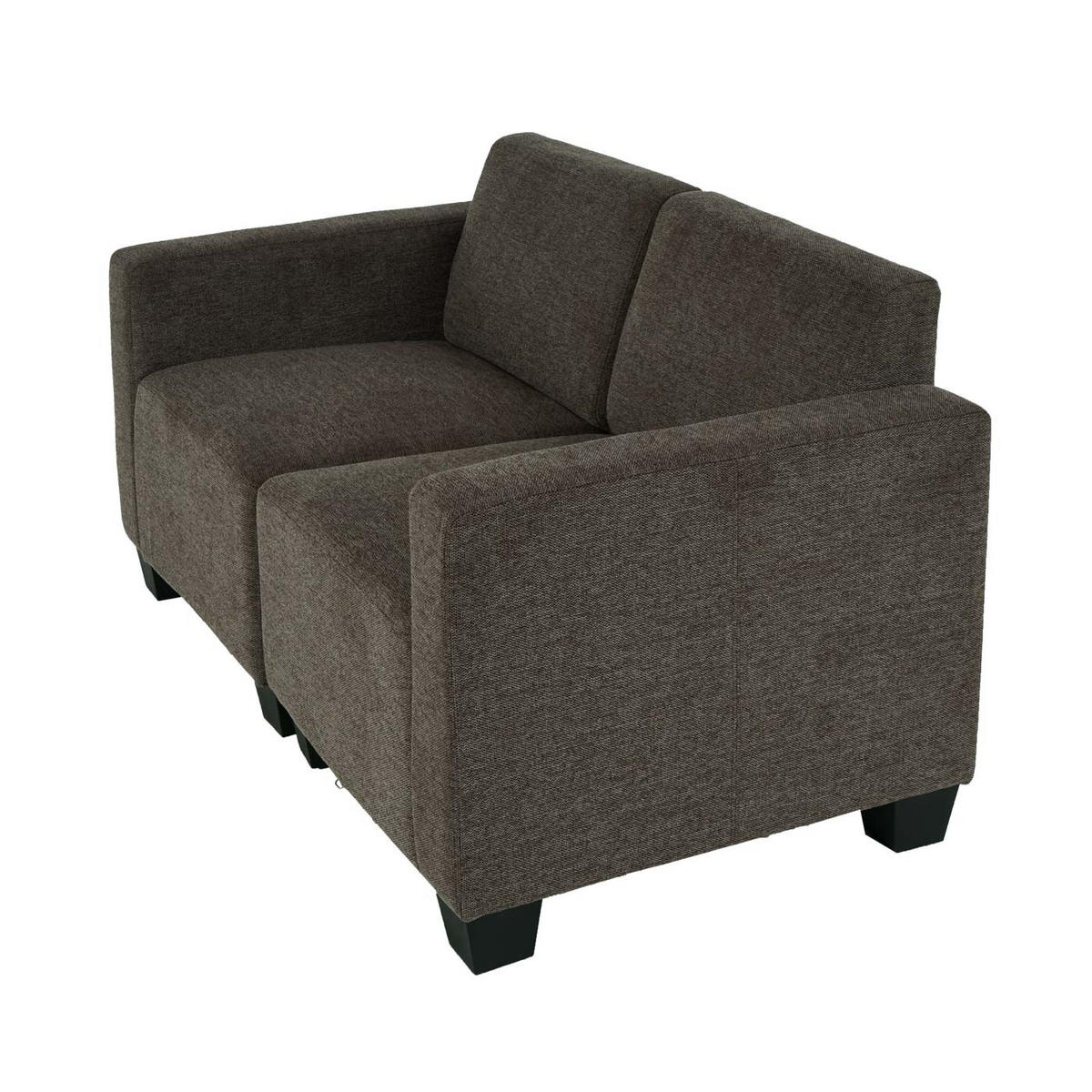 2-SITZER SOFA COUCH MODULAR Braun - Braun, Textil (136/76/72cm) - MCW