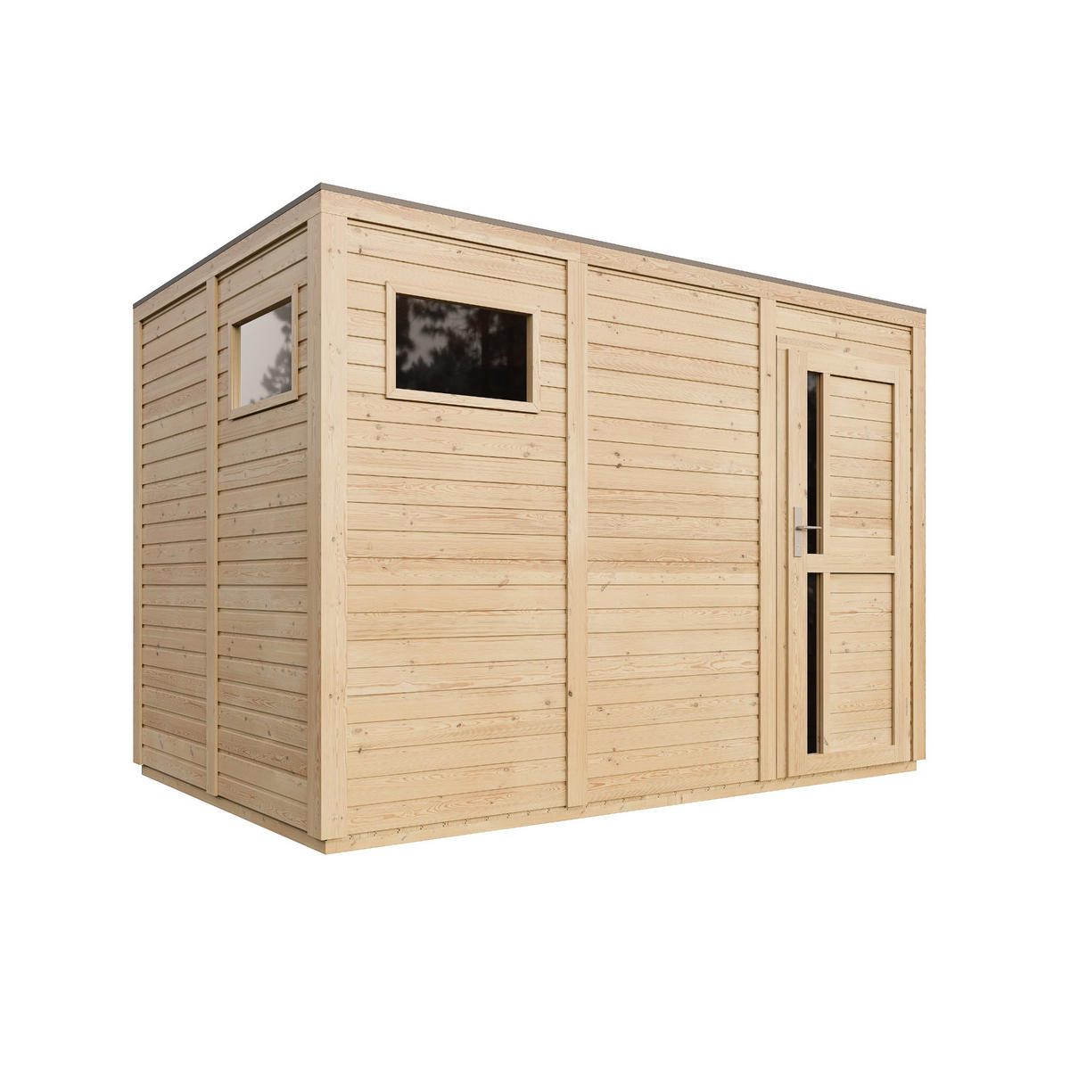 GARTENHAUS Holz 6,18 m² TIMBELA M326F1 - Beige, Holz (306/210/202cm) - Timbela