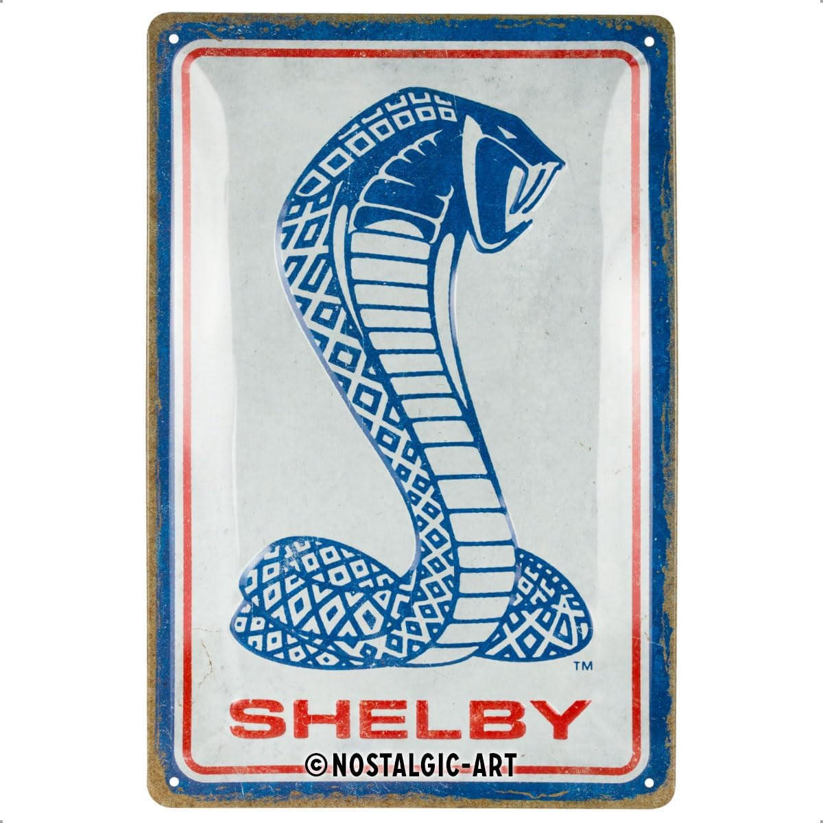 BLECHSCHILD 20/30 cm Shelby Cobra Snake - Multicolor, Metall (20/30/0.2cm) - Nostalgic-Art