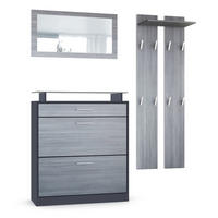 GARDEROBE Loret Front in Avola-Anthrazit - Anthrazit, Holzwerkstoff (180/200/23cm) - Vladon