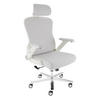BÜROSTUHL PowerSeat Creme-Weiß - Beige/Silberfarben, Kunststoff/Textil (74/135/74cm) - Clouvou