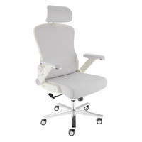 BÜROSTUHL PowerSeat Creme-Weiß - Beige/Silberfarben, Kunststoff/Textil (74/135/74cm) - Clouvou