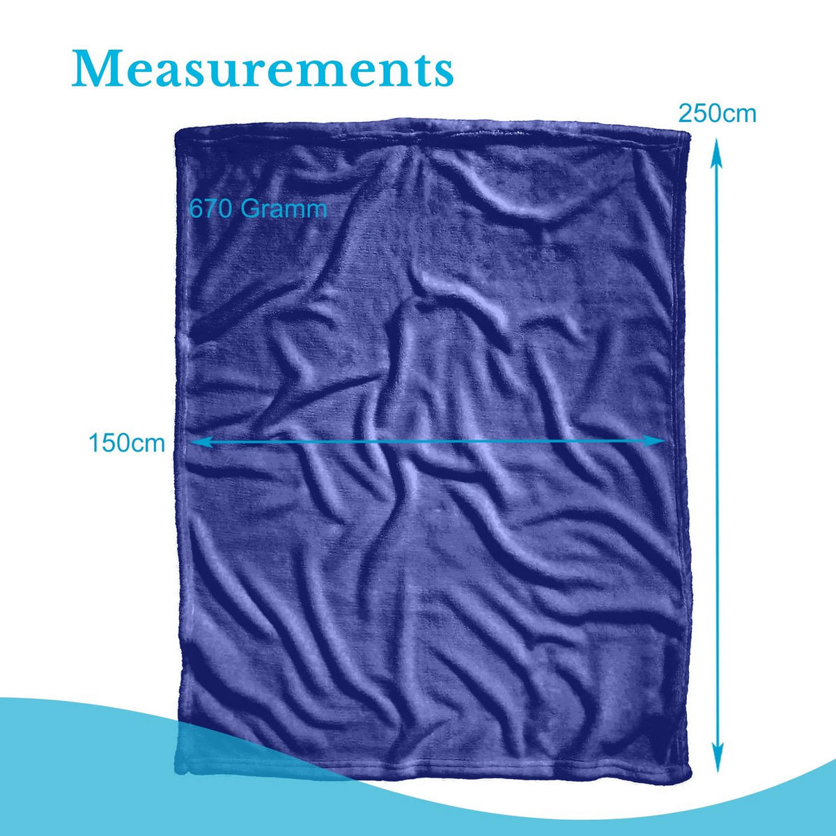 KUSCHELDECKE 200 / 150 cm (blau) - Blau, Kunststoff (150/200cm)