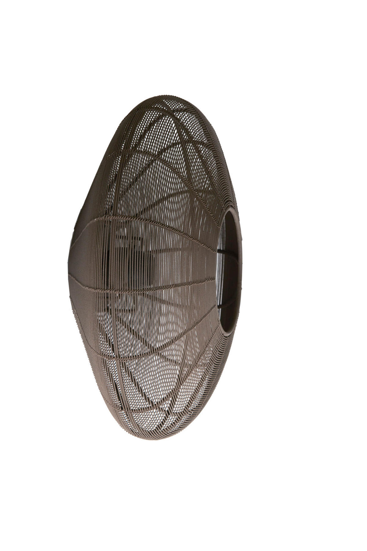 DECKENLEUCHTE Bahoto Braun Ø40/17 cm - Braun, Metall (40/40/17cm) - Light & Living