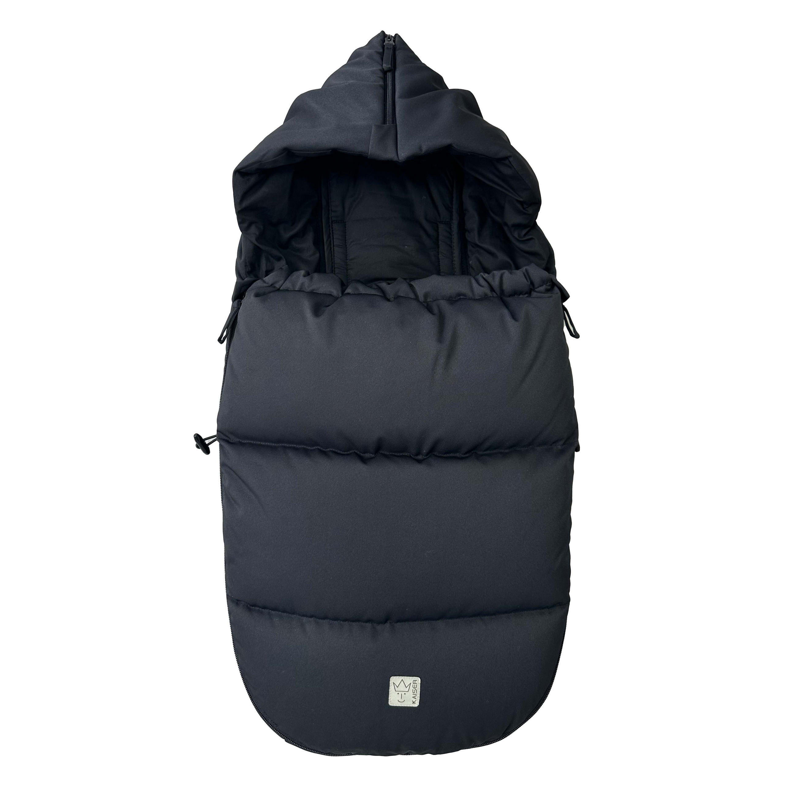 BABYSCHALENFUSSSACK Little Dowwny, black - Schwarz, Textil (40/7/80cm) - Kaiserbaby