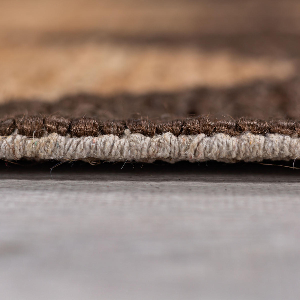 TEPPICH Jute Flachgewebe Rauten Muster, Wohnzimmer Braun Rechteckig 120x170 - Braun, Textil (120/170cm) - KADIMA DESIGN