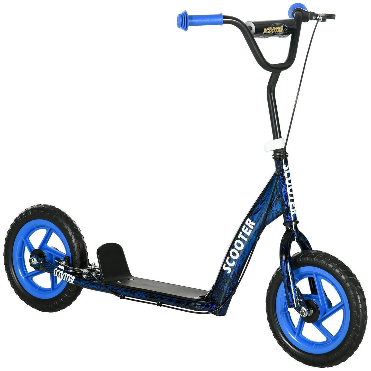 KINDERSCOOTER DE-16947 grandes roues 5 niveaux réglable Bleu - Blau, Metall (118/52/88cm) - ComfortXL