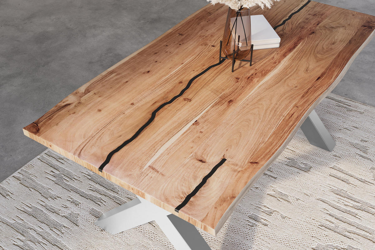 ESSTISCH POLLY - Beige/Naturfarben, Holz (80/140/77cm) - SAM