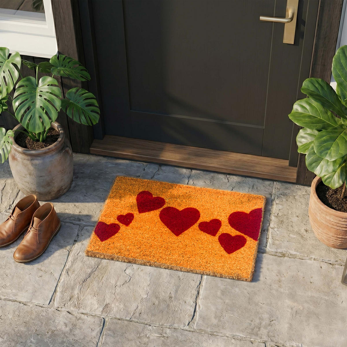 ROHOŽ - svetlohnedá, textil/plast (60/40cm) - Relaxdays