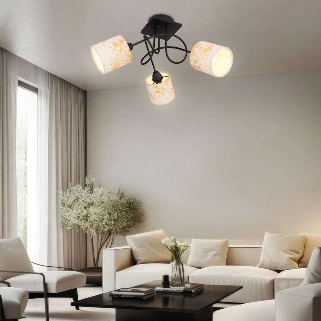 Thumbnail - Globo Lighting Led, Weiß, Holz, Rund, 46x27.5x46 cm, Lampen & Leuchten, Innenbeleuchtung, Deckenleuchten