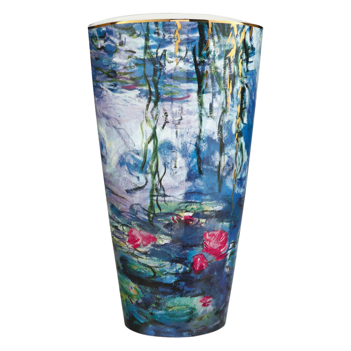 VASE Claude Monet - Seerosen mit Weide, Porzellan, Bunt, 50 cm - Multicolor, Keramik (50cm) - Goebel