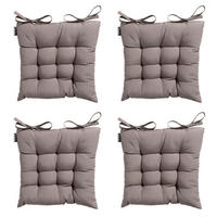 SITZKISSEN Panama 46/46 cm 4er-Set - Braun, Textil (46/6/46cm) - Madison