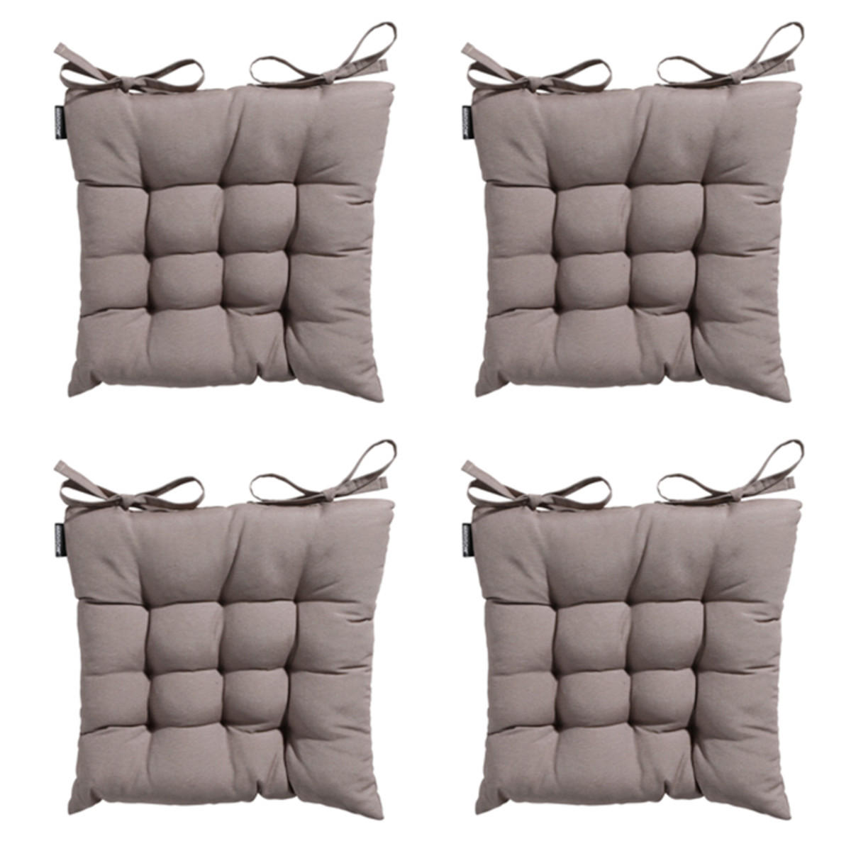 SITZKISSEN Panama 46/46 cm 4er-Set - Braun, Textil (46/6/46cm) - Madison