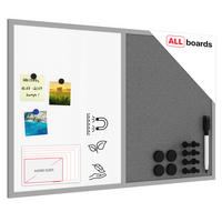 KOMBITAFEL, Kork grau / magnetisch weiß 90x60 - Grau, Holz (90/60/1.5cm) - ALLboards
