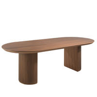 ESSTISCH Esstisch ovale Halbspitze Walnuss Ø240/105/75 cm - Walnussfarben, Holz (105/240/75cm) - ANGEL CERDA