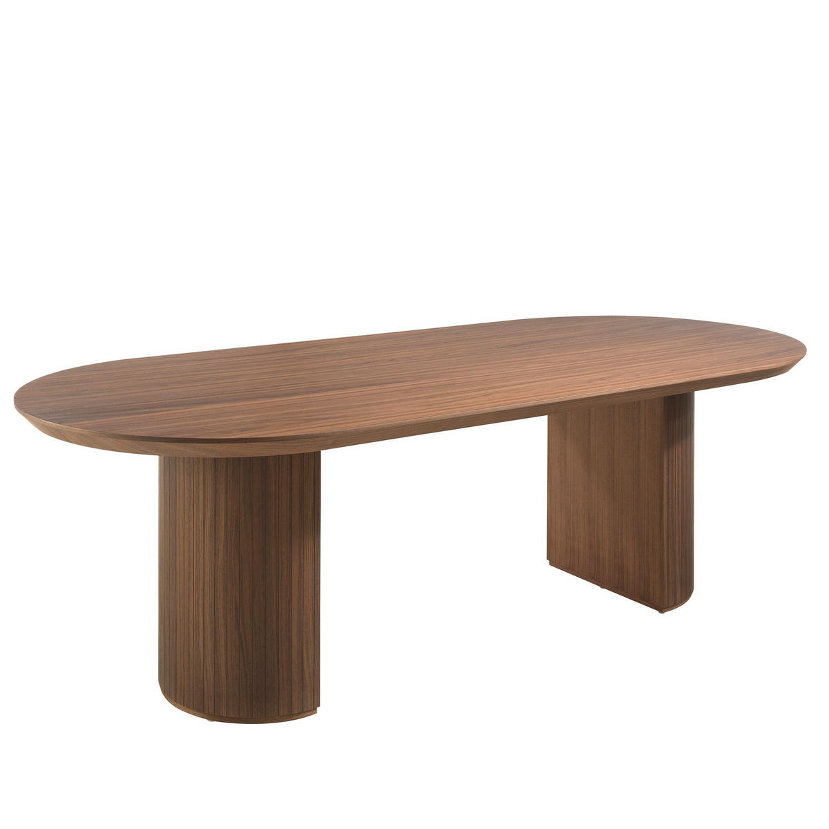 ESSTISCH Esstisch ovale Halbspitze Walnuss Ø240/105/75 cm - Walnussfarben, Holz (105/240/75cm) - ANGEL CERDA