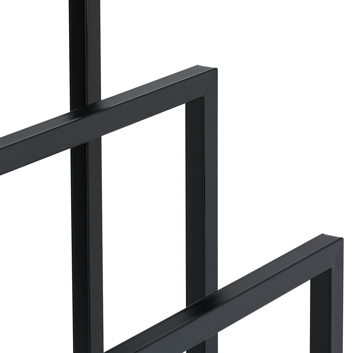 HANDTUCHSTÄNDER - Schwarz, Metall (46/82.5/21cm) - Relaxdays