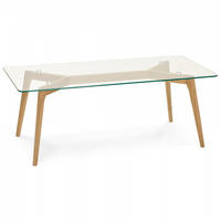 LOUNGETISCH transparent 120x60x46,5 cm - Eichefarben/Transparent, Glas/Holz (120/60/46.5cm) - AlterEgo
