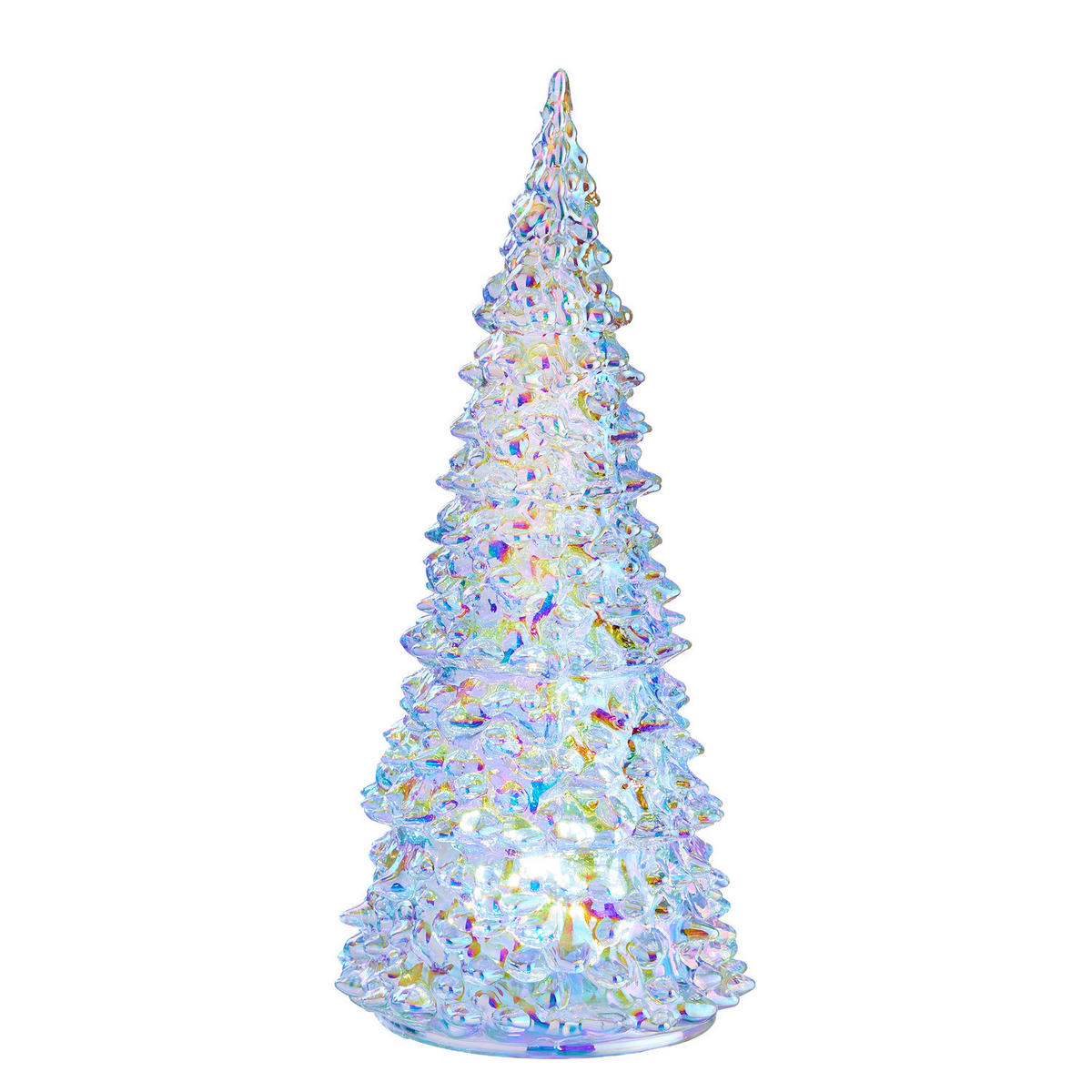 DEKO-TANNE Crystal LED-Tanne - Silberfarben, Glas (13/27/13cm) - Butlers