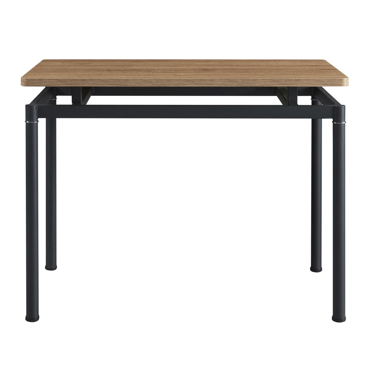 ESSTISCH Hemnes - Eichefarben/Schwarz, Holzwerkstoff/Metall (60/100/75cm) - [en.casa]