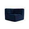 SOFAELEMENT Samt Stoff Blau - Blau/Schwarz, Kunststoff/Textil (98/75/98cm) - Makamii