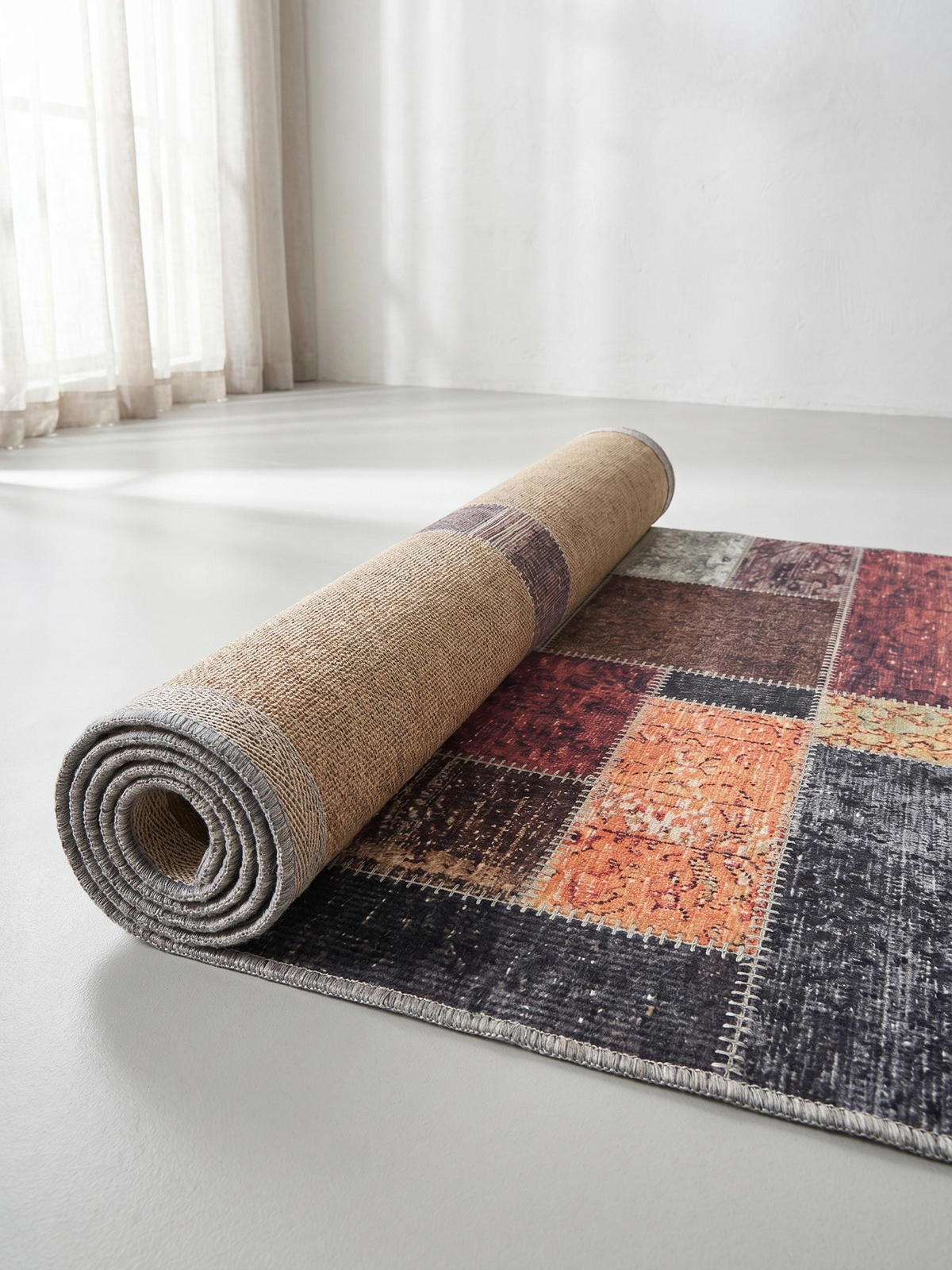 TEPPICH Flachgewebe Waschbar PIZOL in Bunt, im Patchwork-Stil, 80 x 250 cm - Multicolor, Textil (250/80cm) - KADIMA DESIGN