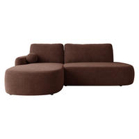 COLTAR Loridu O Premium, Stanga - culoare lemn de nuc/negru, material plastic/material textil (274/174cm) - MIRJAN24