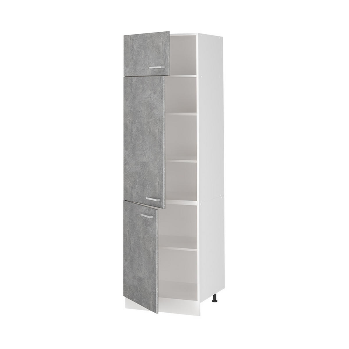 DULAP ÎNALT R-Line, beton/Alb, 60 cm - alb/gri, compozit lemnos (60/206.8/57.2cm) - Vicco