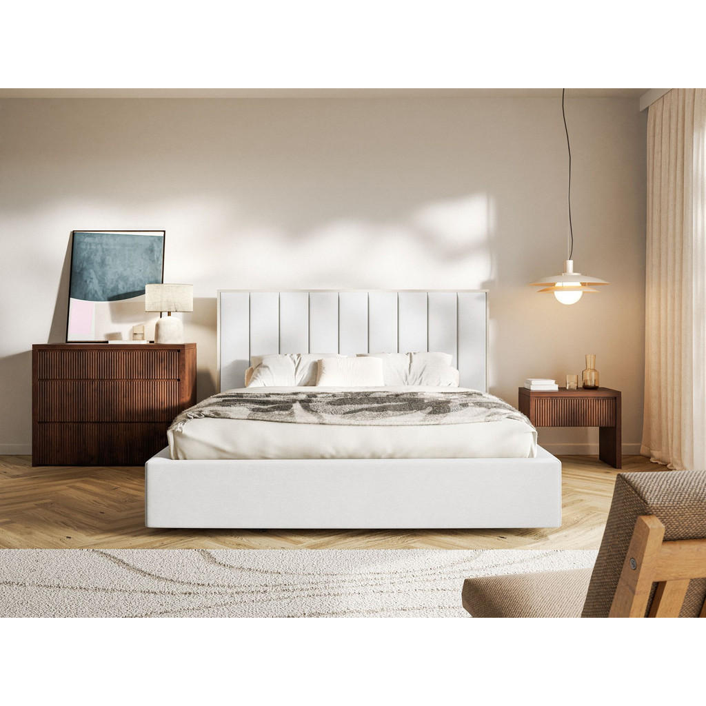 Thumbnail - Selsey Polsterbett, Weiß, Textil, 2-Sitzer, 180x200 cm, Schlafzimmer, Betten, Polsterbetten