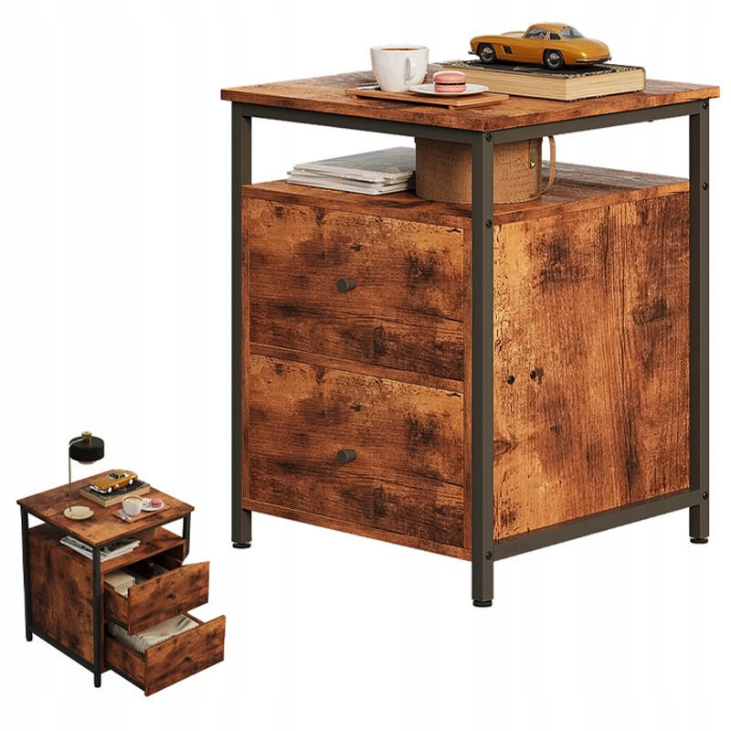 NACHTTISCH, braun, 45/45/58,6 cm - Braun, Holzwerkstoff (45/59/45cm)