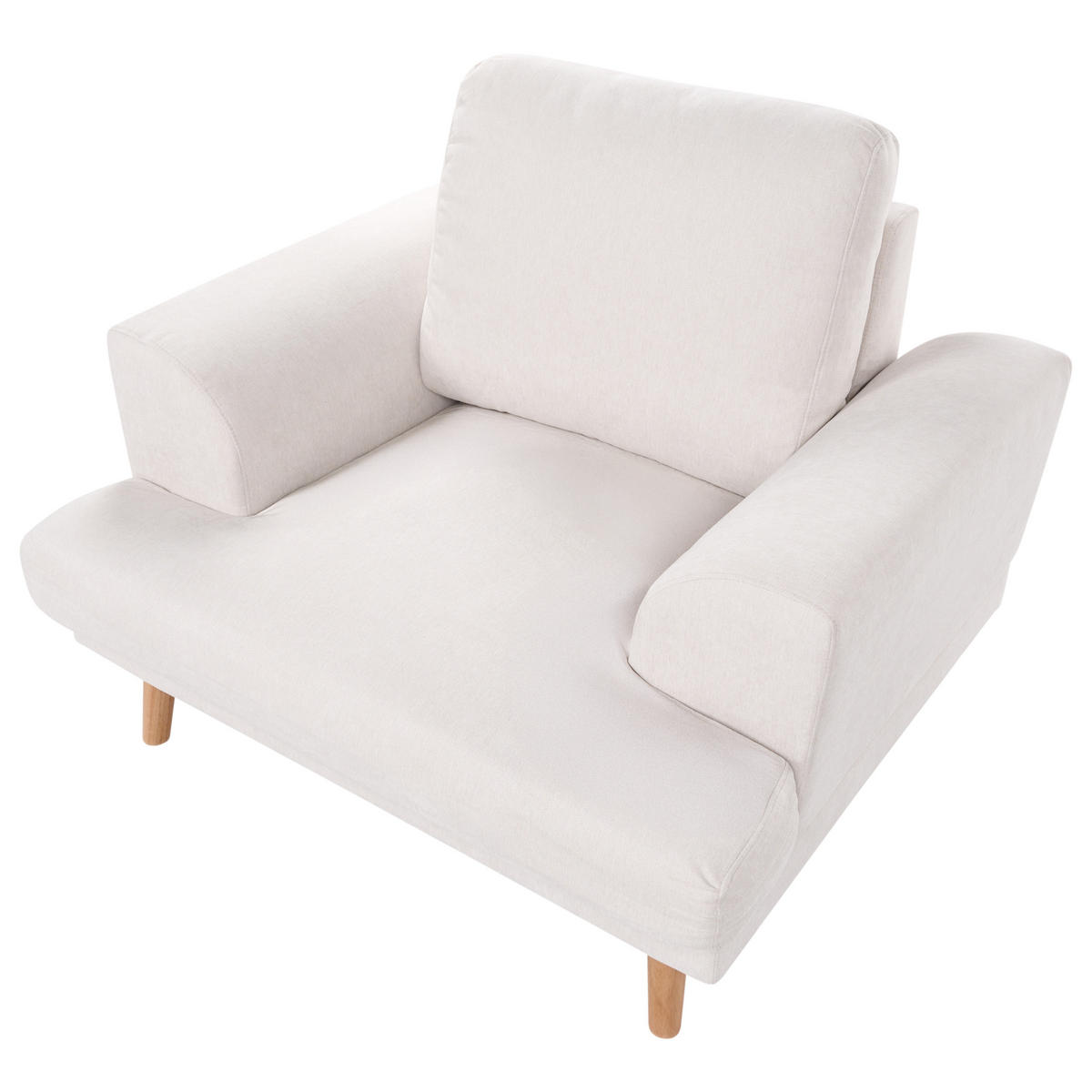 SESSEL Stoff Hellbeige Kildal - Beige, Textil (114/90/96cm) - Beliani