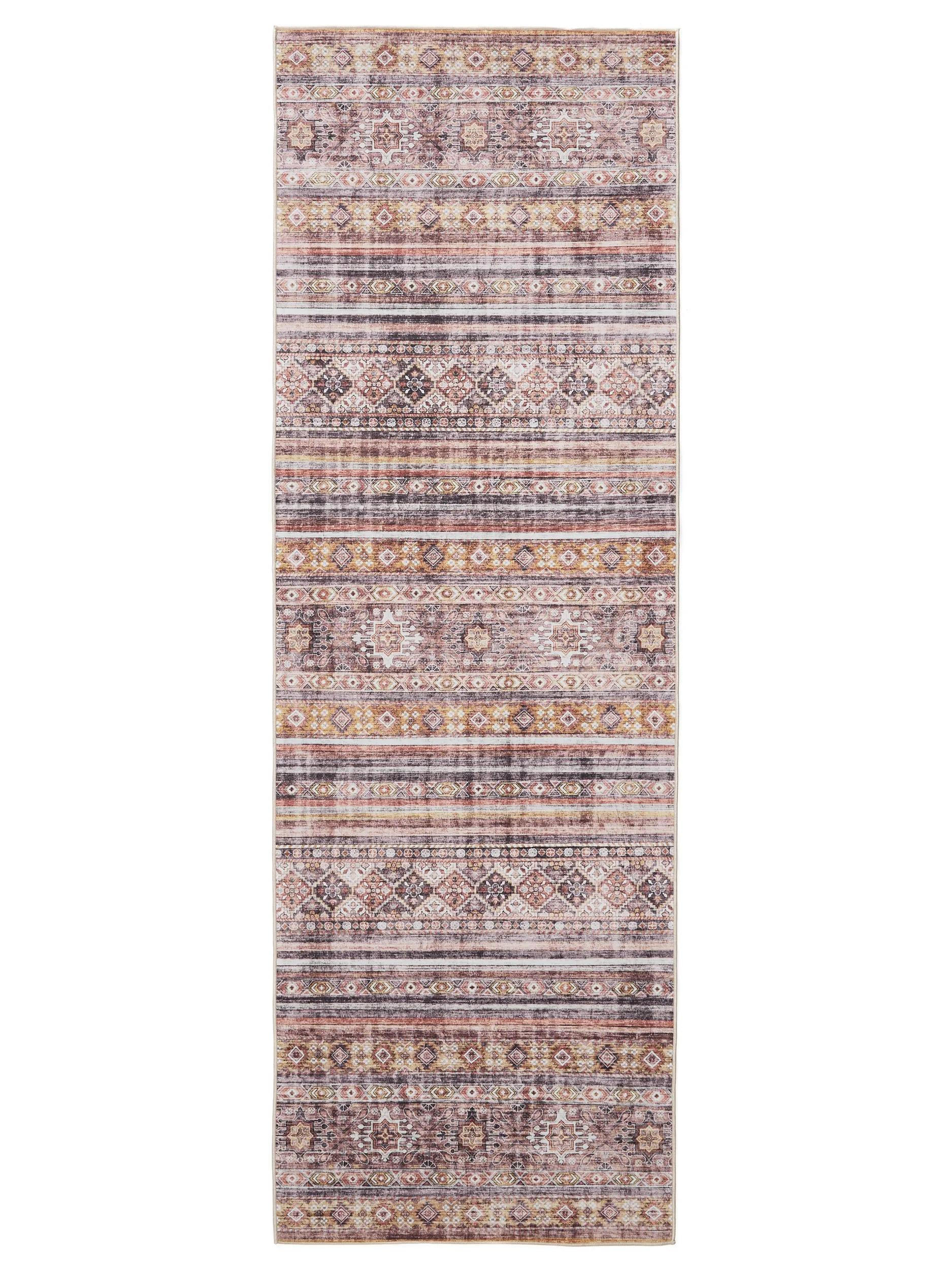 VINTAGE-LÄUFER George waschbar 80x240 cm - Pink/Multicolor, Kunststoff (80/240cm) - benuta