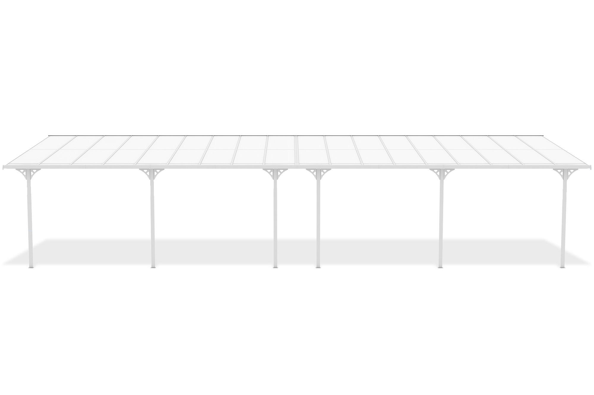 PERGOLA / CARPORT Kleo Weiß 11m x 3m - Weiß, Metall (1112/270/300cm) - Cazeboo