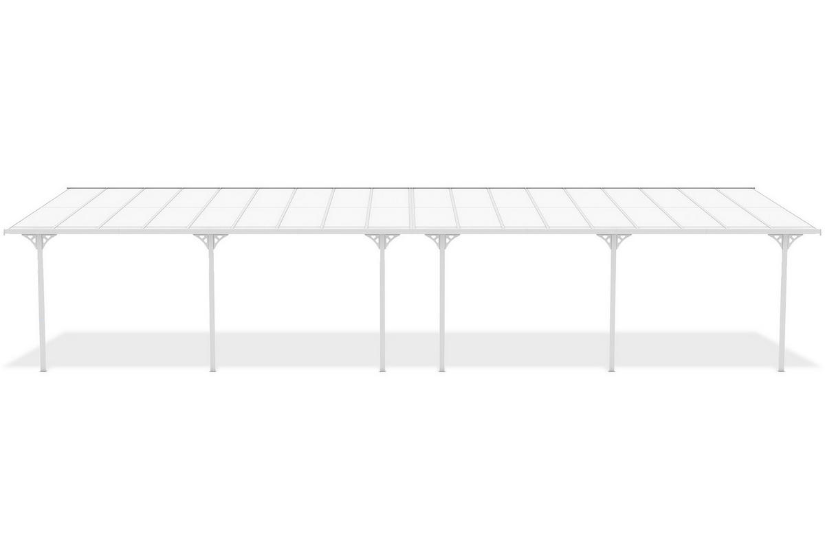 PERGOLA / CARPORT Kleo Weiß 11m x 3m - Weiß, Metall (1112/270/300cm) - Cazeboo