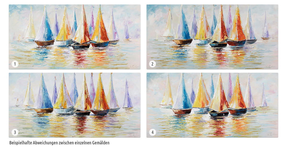 ÖLGEMÄLDE 120/60 cm - Multicolor/Weiß, Holz/Textil (1.6/60cm) - KUNSTLOFT