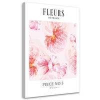 WANDBILD blumen in frankreich - Pink, Textil (40/60cm) - Feeby