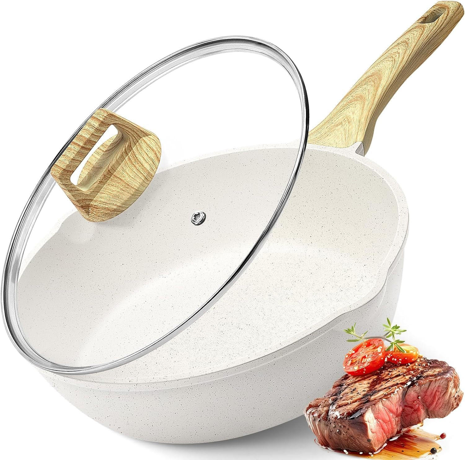 BRATPFANNE Gi-25 Weiß - Weiß, Keramik (42/24/5cm) - GiPP