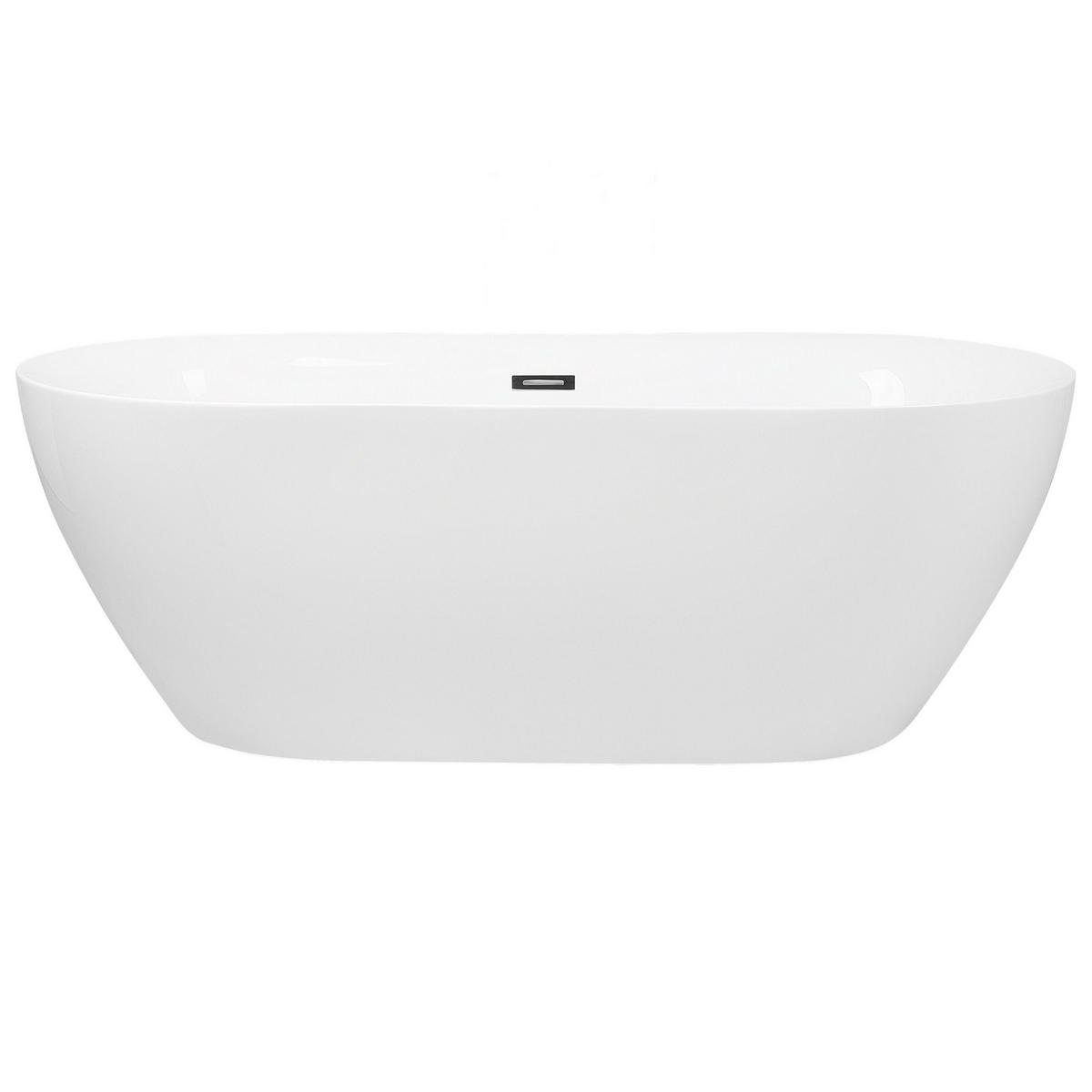 BADEWANNE FREISTEHEND 80x170x59 cm weiß Carrera - Weiß, Kunststoff (80/59/170cm) - Beliani