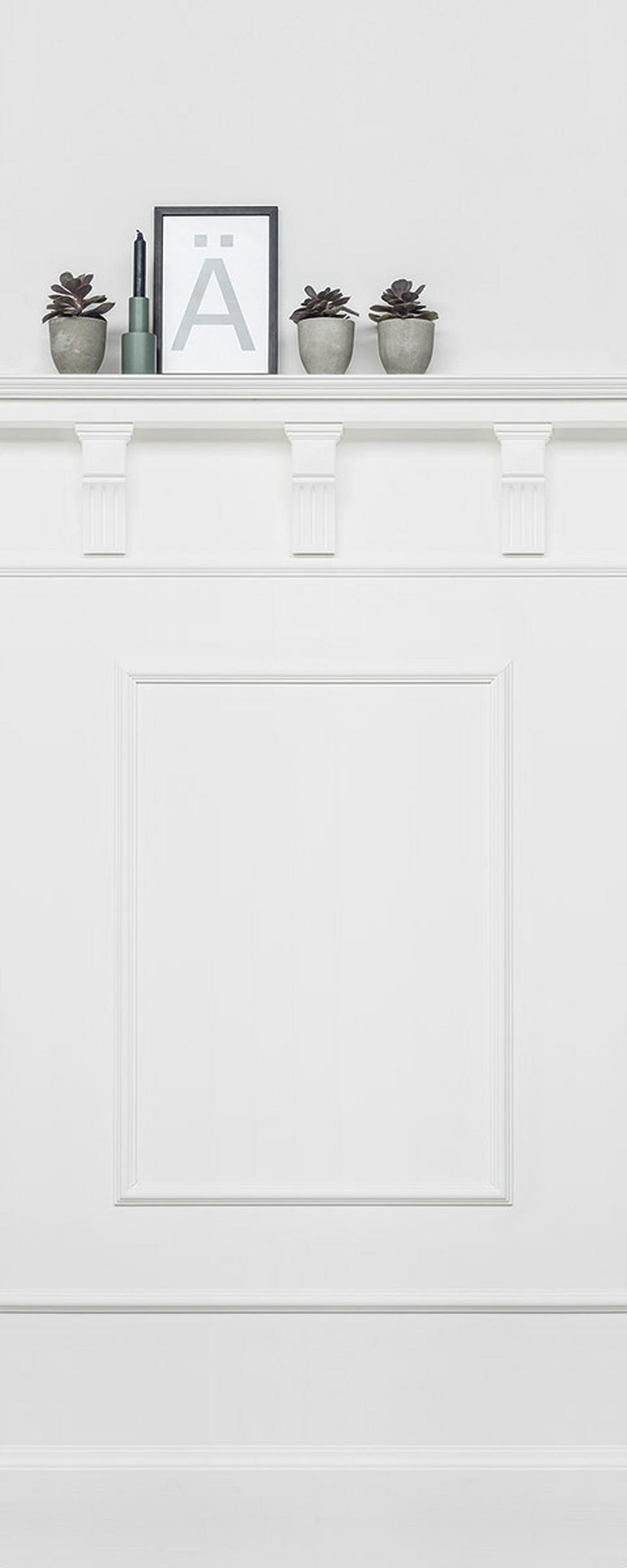 FOTOTAPETE Panel 100 x 250 cm - Weiß, Papier (100/250cm) - Sanders & Sanders