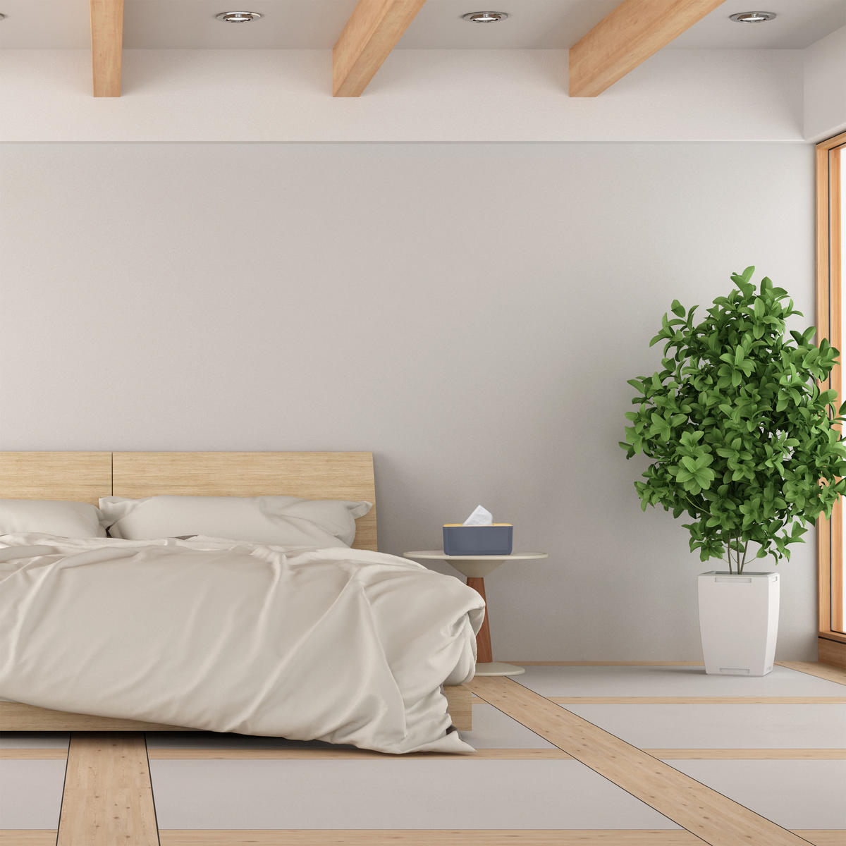 KRABIČKA na vreckovky - antracitová, drevo/plast (13/23/10cm) - Relaxdays