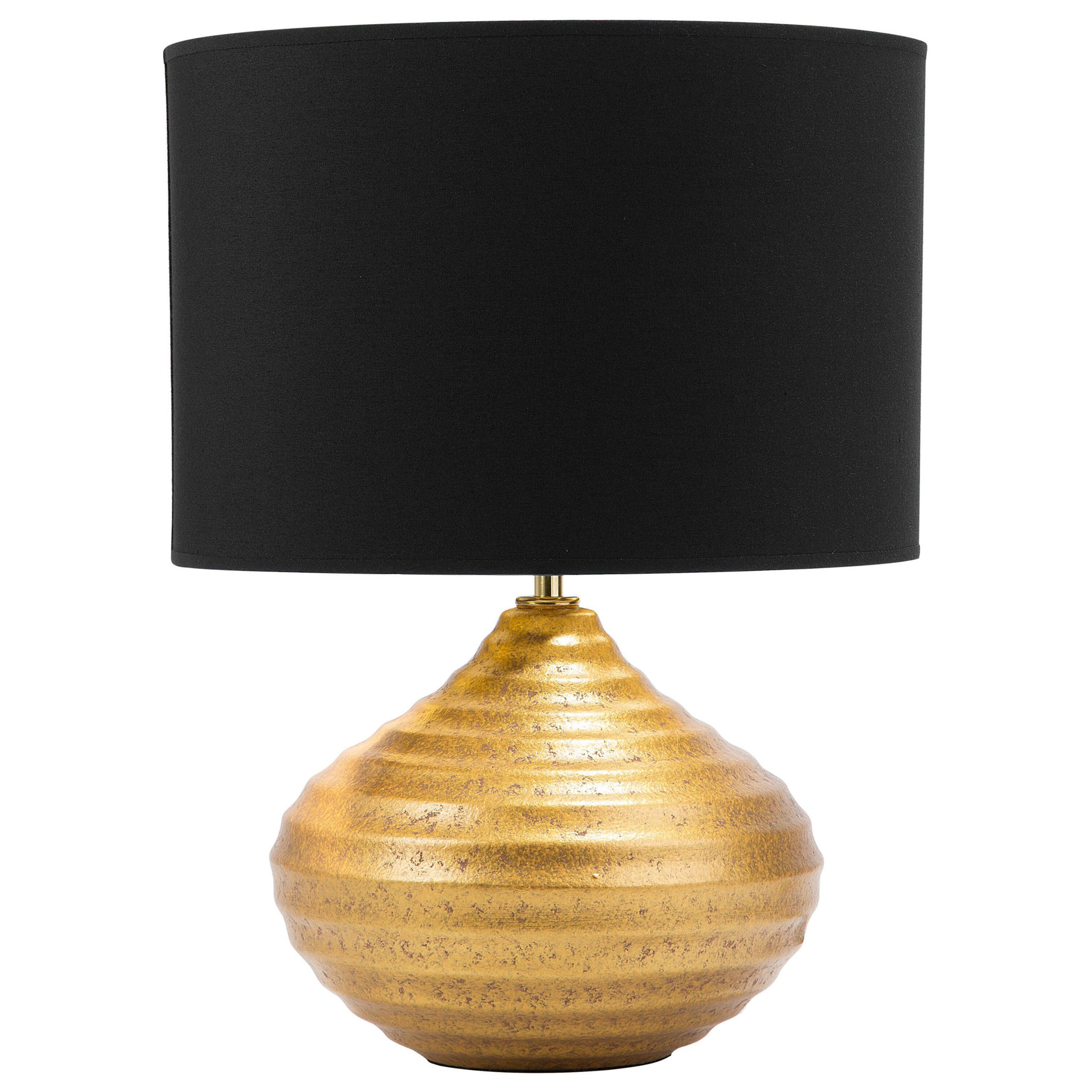 TISCHLAMPE Kuban 32/32/42 cm - Goldfarben, Keramik (32/32/42cm) - Beliani