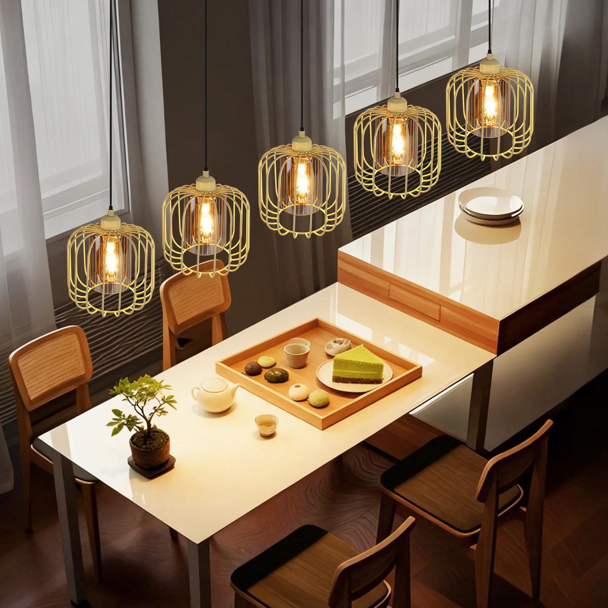 PENDELLEUCHTE Gideon 18/20/100 cm - Gelb, Metall (18/20/100cm) - ZMH